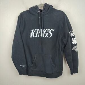 Undefeated LA Kings Hoodie Sweatshirt Mens Small Black Cotton‎ Fleece Hockey